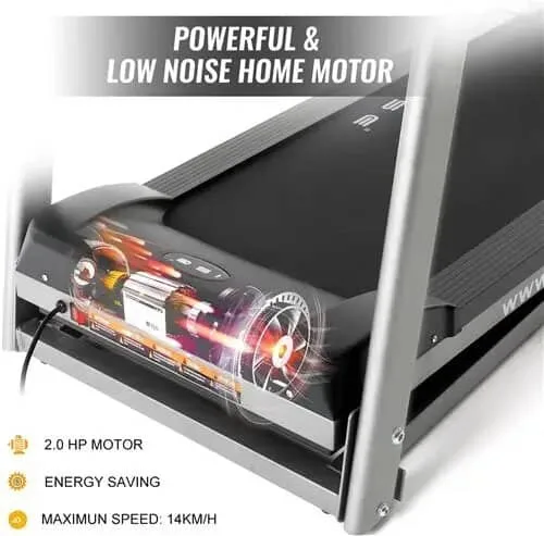 Tapis de course pliable électrique avec inclination 12km-h, Motorisé 2